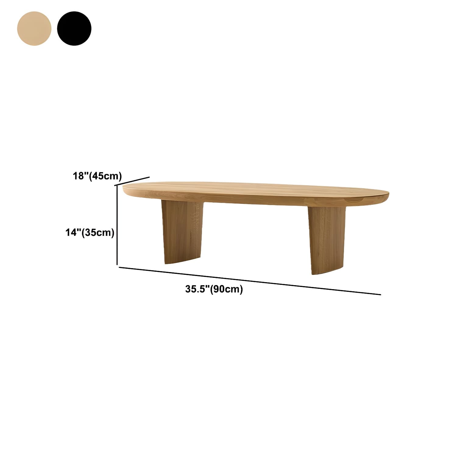 North European Wooden Coffee Table Oval Coffee Table for Living Room - image 9