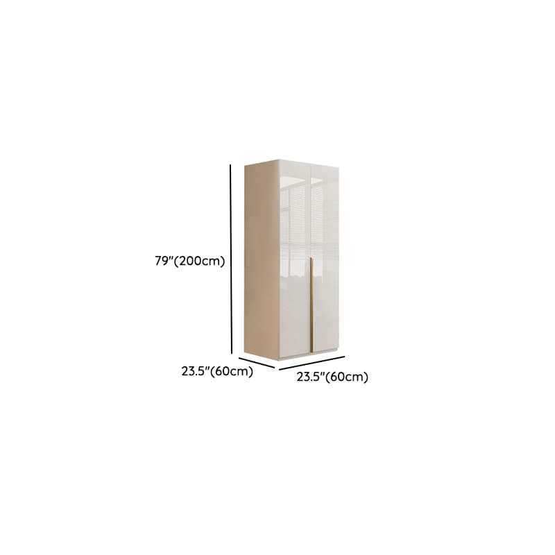 Chalk Minimalist Laminate Cabinet Armoire with Soft Close Drawer, Soft Close Door, Interior Shelves, and Clothing Rod - image 19
