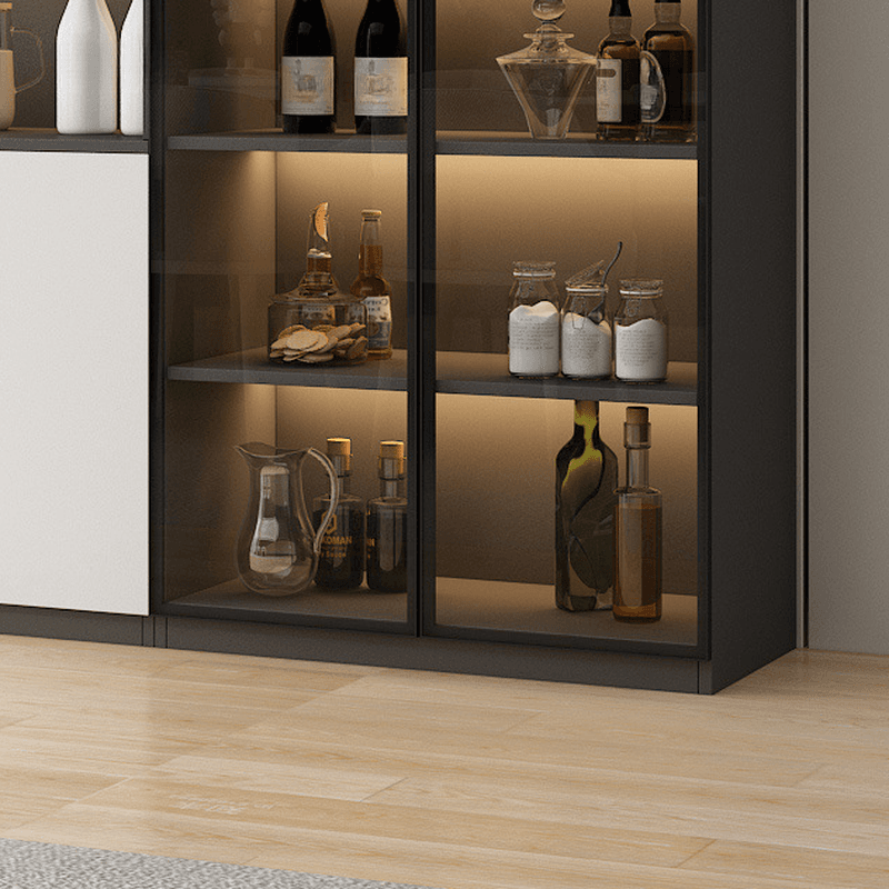 Two Toned Unclosed & Self-supporting Wide Sideboard with 2 Shelves & Benchtop - image 18