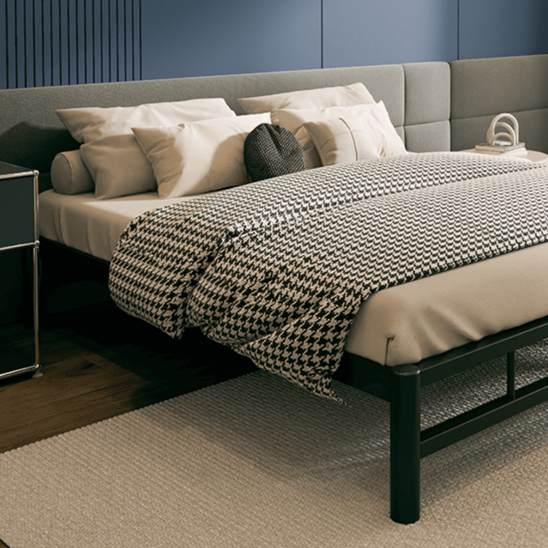 Solid Color Stainless Steel Platform Bed for Bedroom - image 8