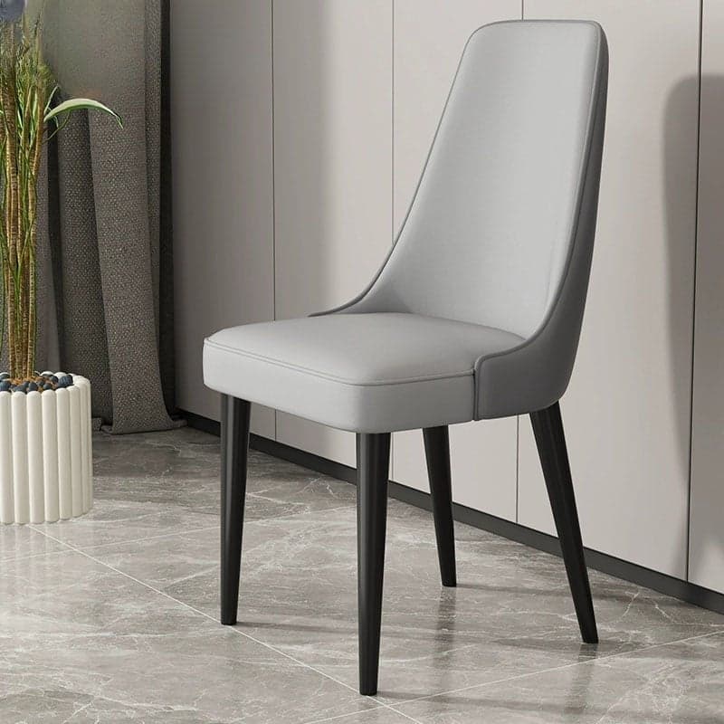 Mid-Century Modern Armless Faux Leather Kitchen and Dining Side Chair in Parsons Style - image 8