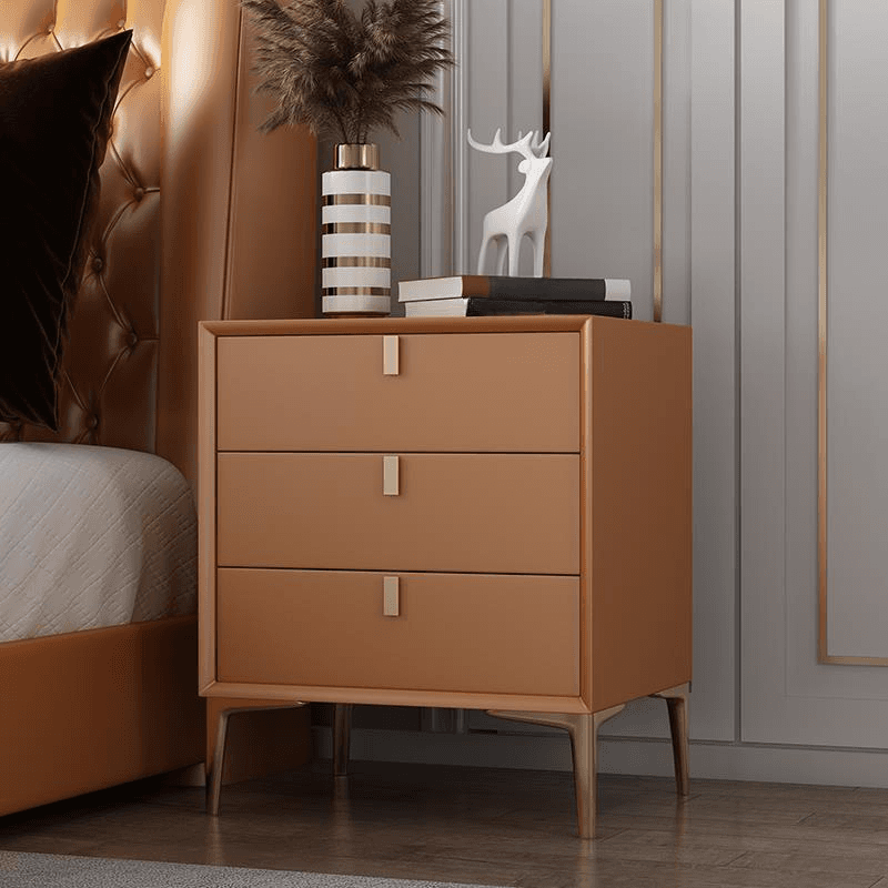 Modern Lumber Nightstand With Drawer Storage & Leg, 3 Drawers/2 Drawers - image 8