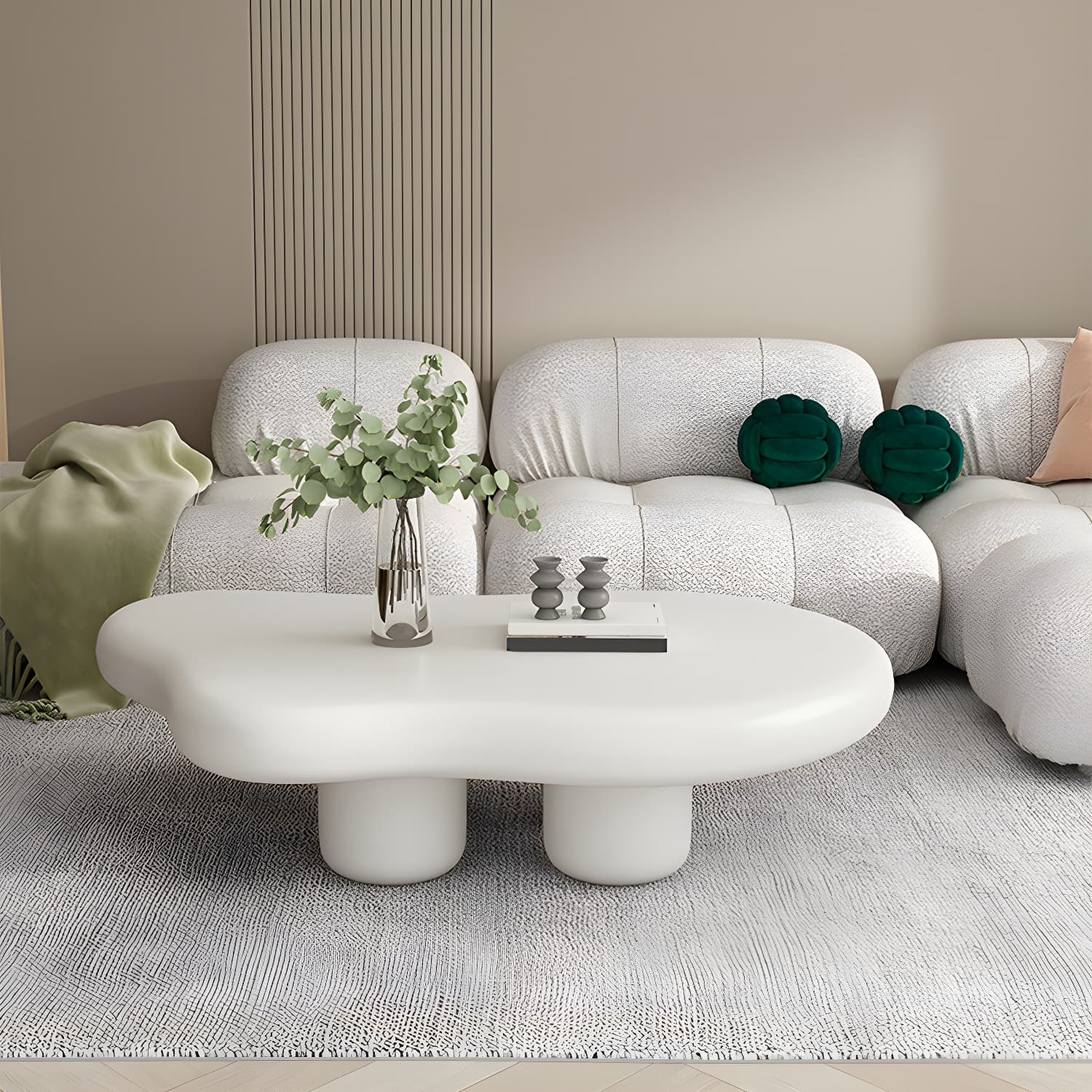 Solid Wood 4 Legs Coffee Table Minimalist Modern Coffee Table - image 5