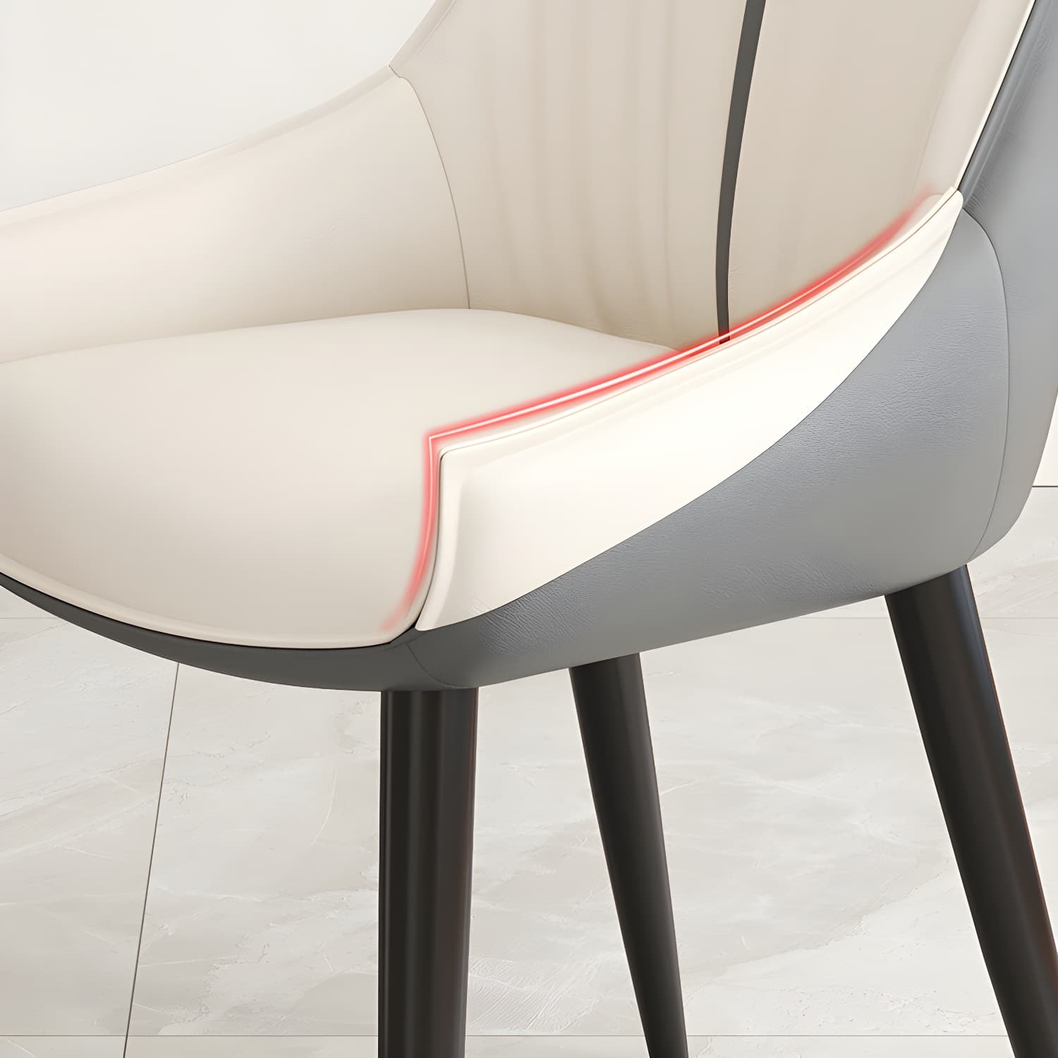 Glam Style Parsons Back Upholstered 4 Legs Home Use Dining Side Chair - image 18