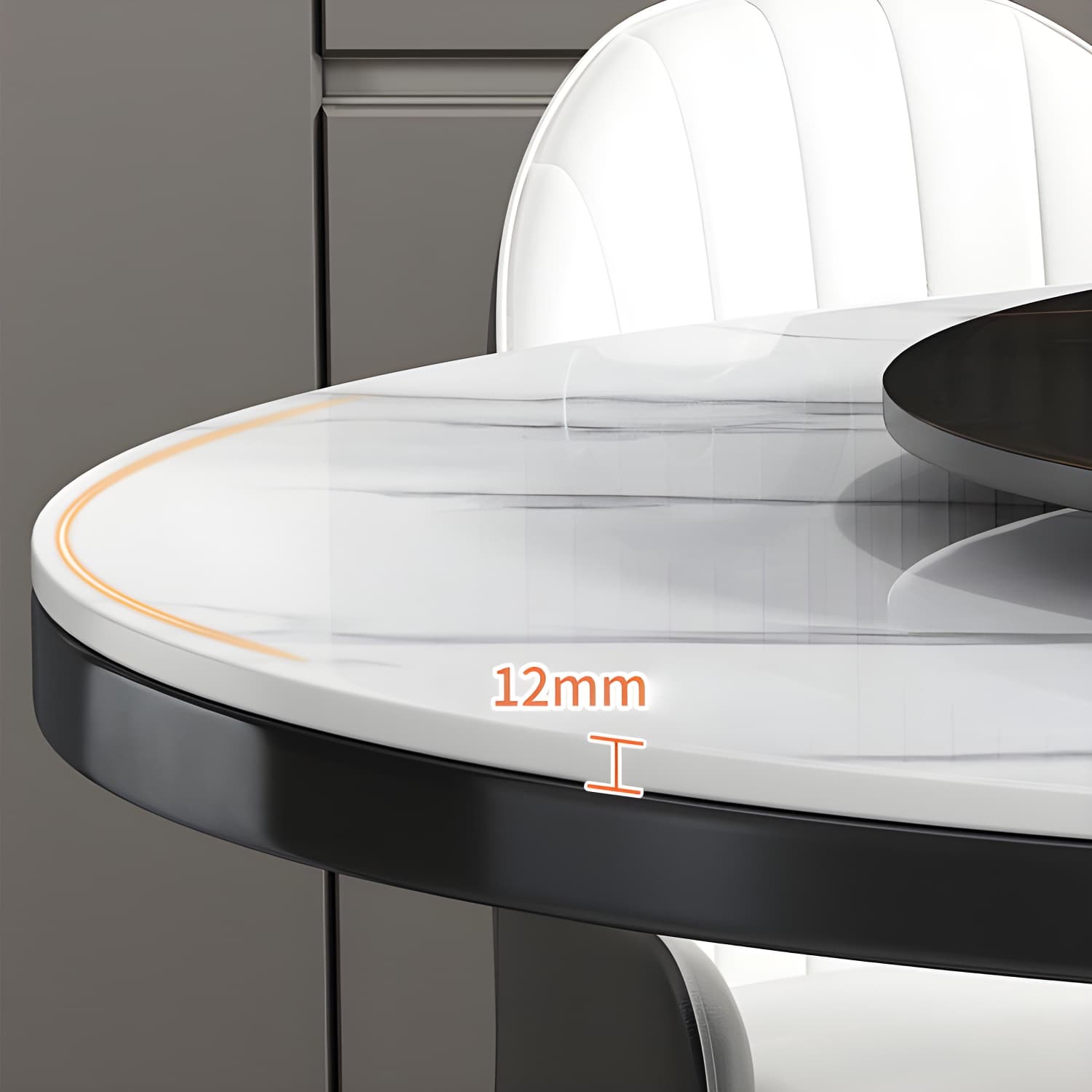 Modern Rubberwood Home Table Round Pedestal Convertible Dining Table - image 8