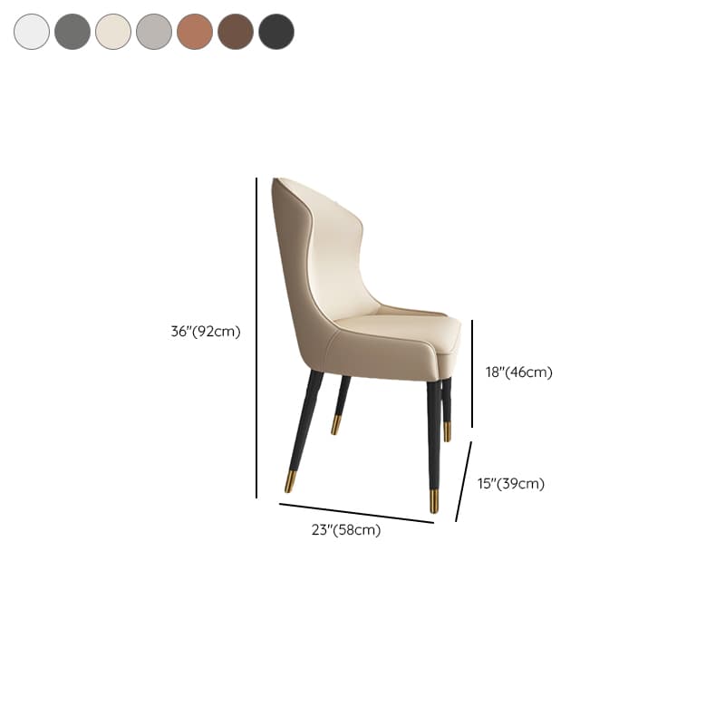 Simple/Glamorous Side Chair with Imperforate Back, Polyurethane Upholstery, Alloy Legs, Outlined Frame, and Steady Stability - image 17