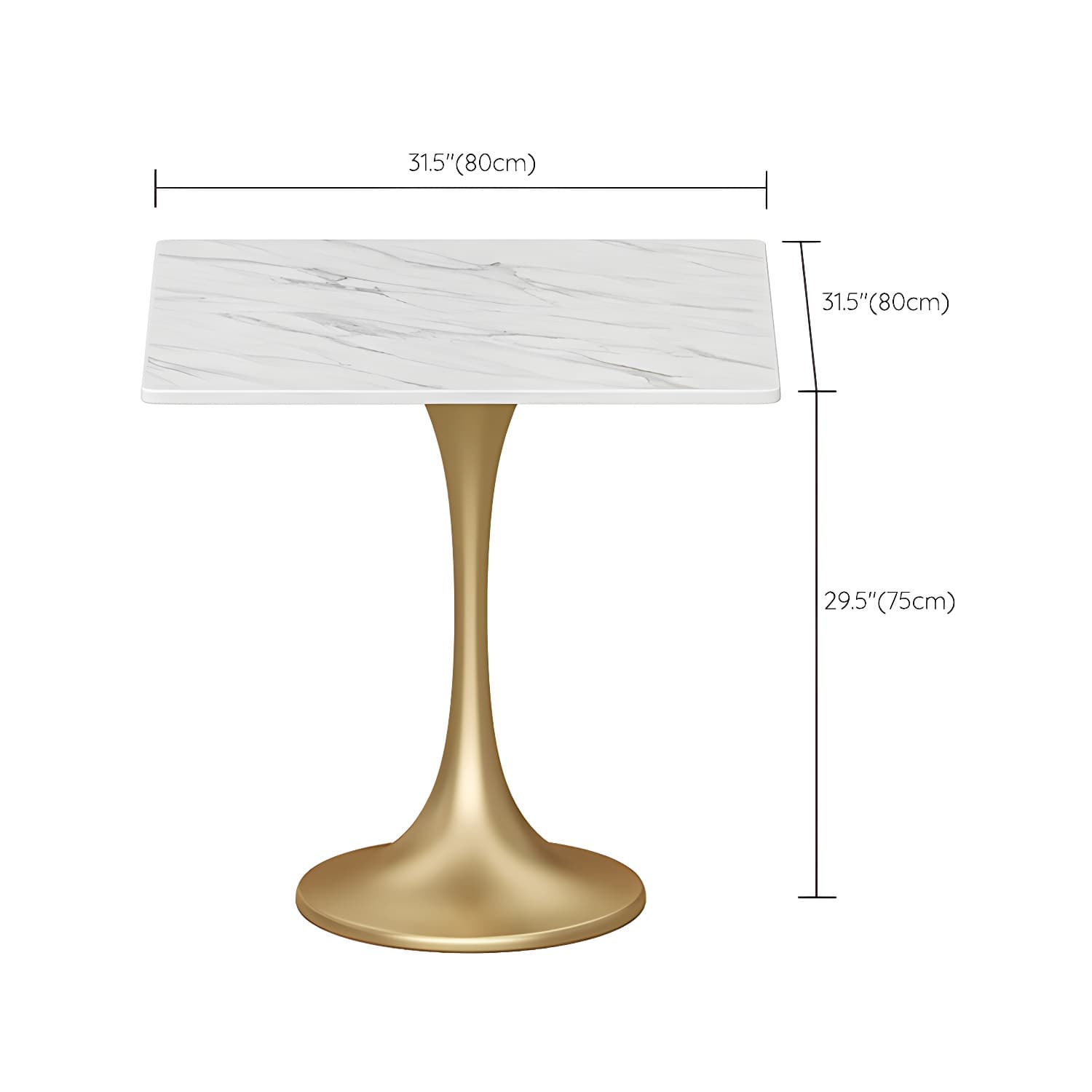 Golden Base Dining Table Medieval Modern Style Stone Table for Indoor - image 16