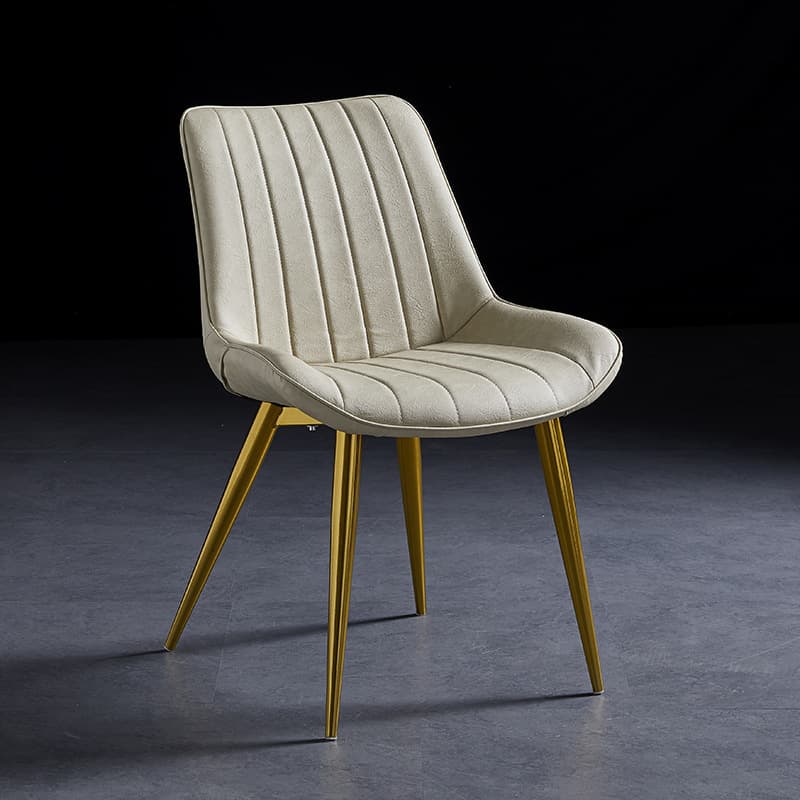 Outlined Faux Leather Upholstered Reliable Side Chair with Metal 4 Legs for Restaurant - image 26