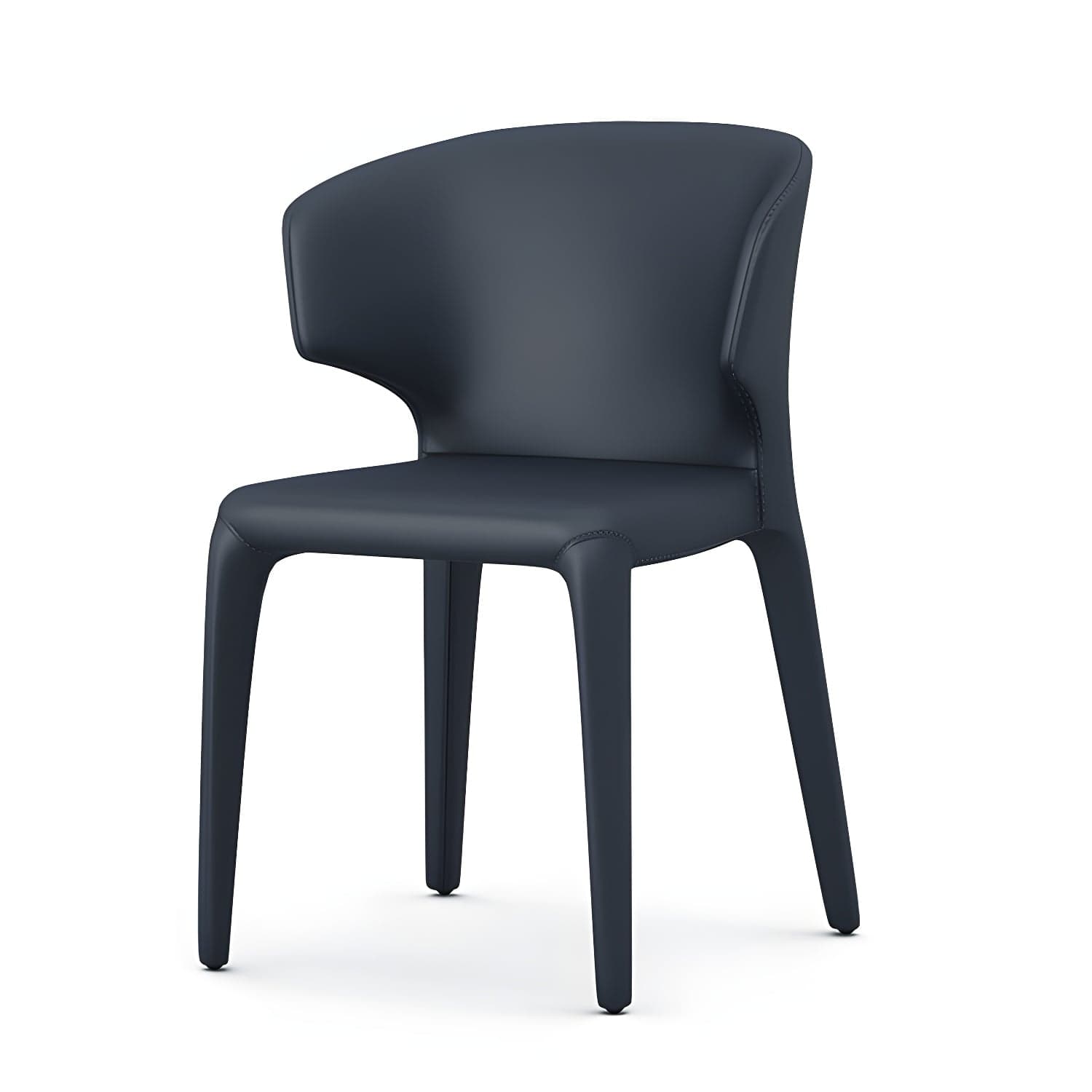 Designer Style Leather Arm Chair Wingback Matte Finish Single Dining Chair - image 4