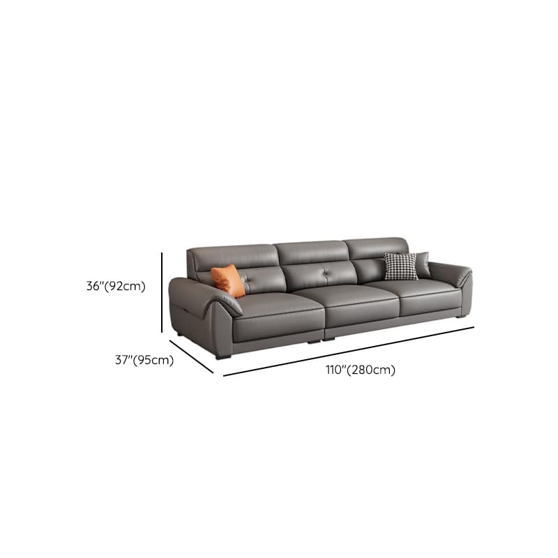 Casual Straight Scratch-repellent Sofa in Dove Grey with Horizontal Orientation, Latex Seat Fill, and Flared Arm - image 11