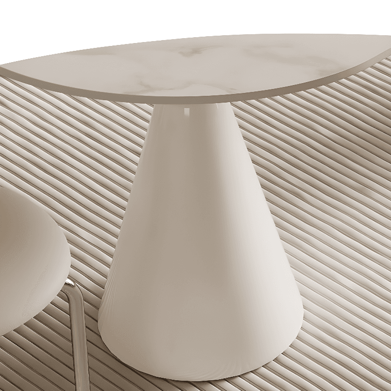 Simplistic Dining Table with Chalk Stone Top, Fixed Table, Seats 4 to 8, Scratch-immune - image 11