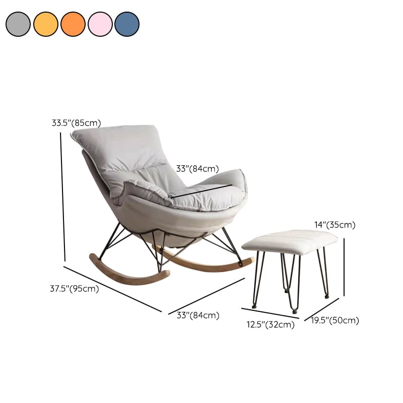 Stylish and Comfy Modern Rocking Chair with Natural Wood Legs and Slipcover - image 18