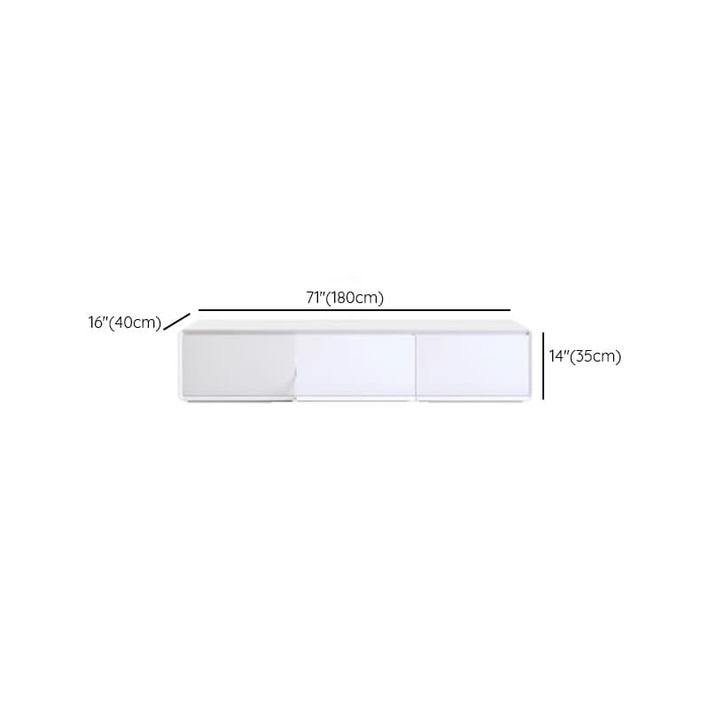 Simple White Lumber TV Stand with Cable Management & 3 Drawers/4 Drawers/6-Drawer - image 15