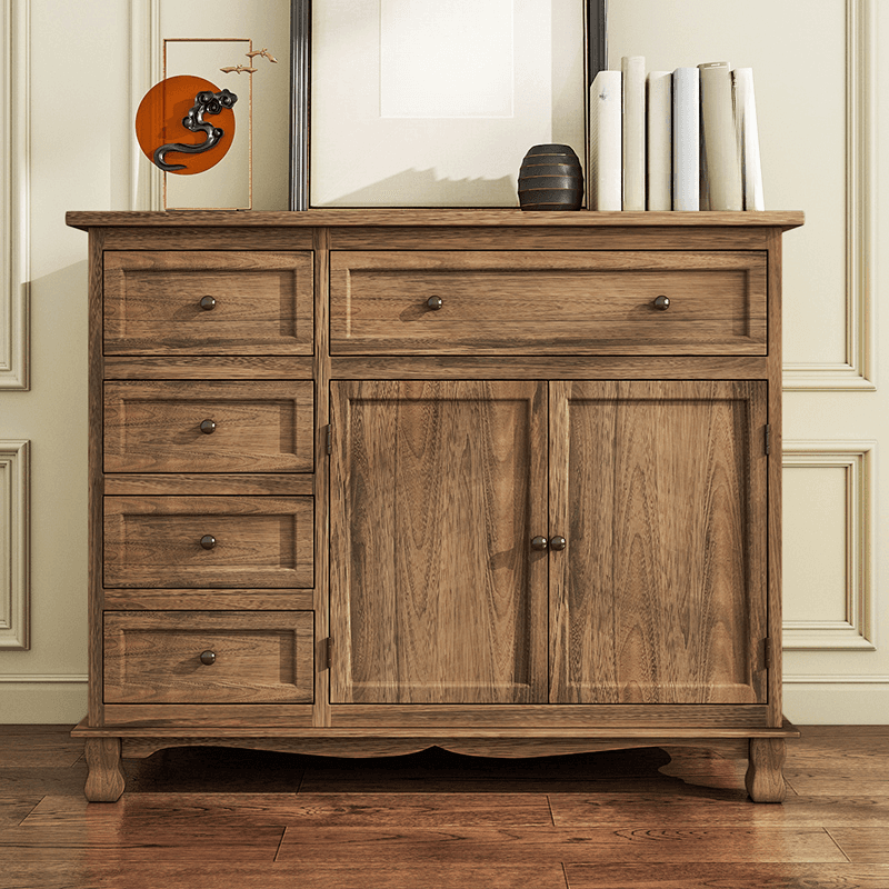 Independent Damp-proof Accent Chest/Accent Cabinet in Wood with Drawers in a Retro Style - image 5