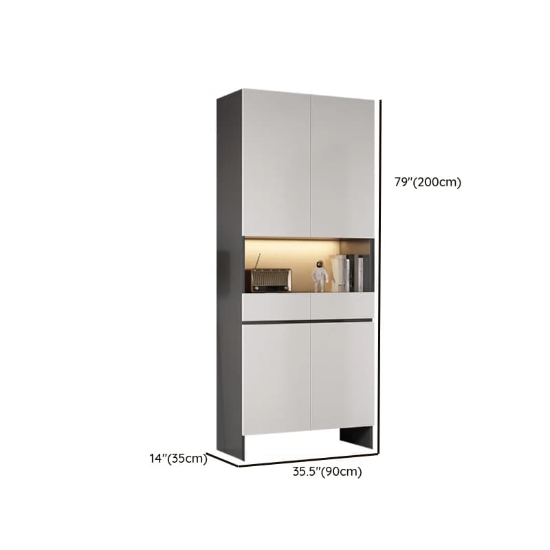 Trendy Rectangle Accent Cabinet with Hutch, Changeable Shelf, Groove Handles, Multi-Color Top, and Soft Close Drawer - image 14