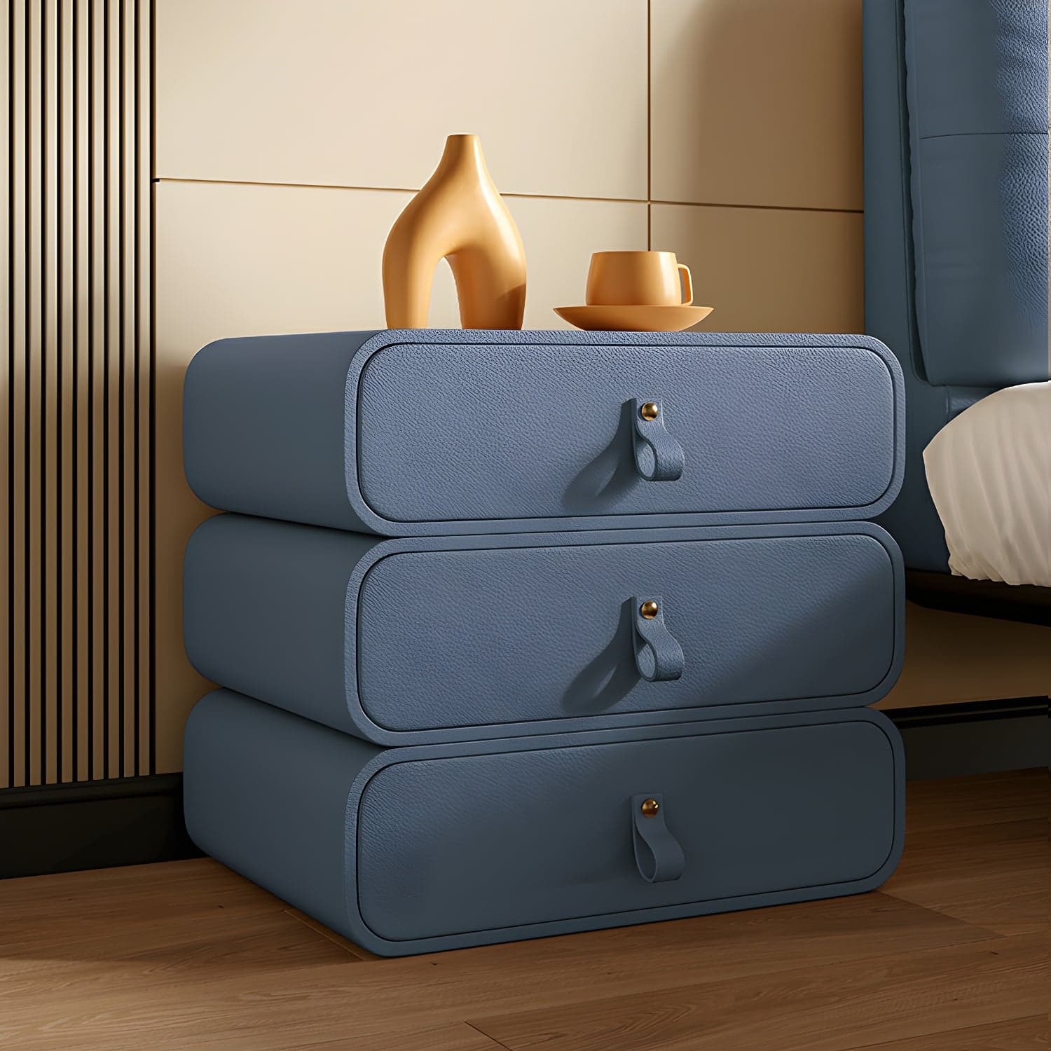 Modern Faux Leather Bachelor's Chest with Drawers in Narrow Size - image 4