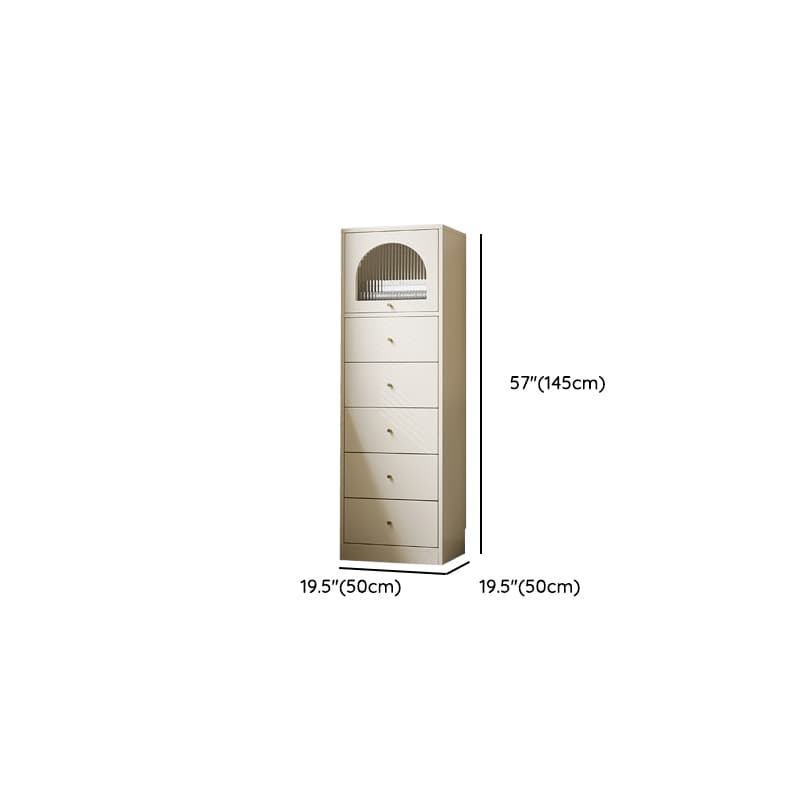 Chalk Trendy Composite Wood Semainier with Shelves, Hutch, and 6/5/4 Drawers in Vertical Orientation - image 19