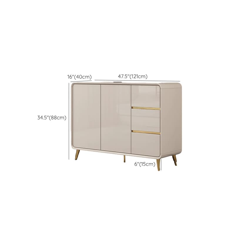 Elegant Wood Buffet with 3 Drawers and Cabinets for Kitchen Storage - image 12