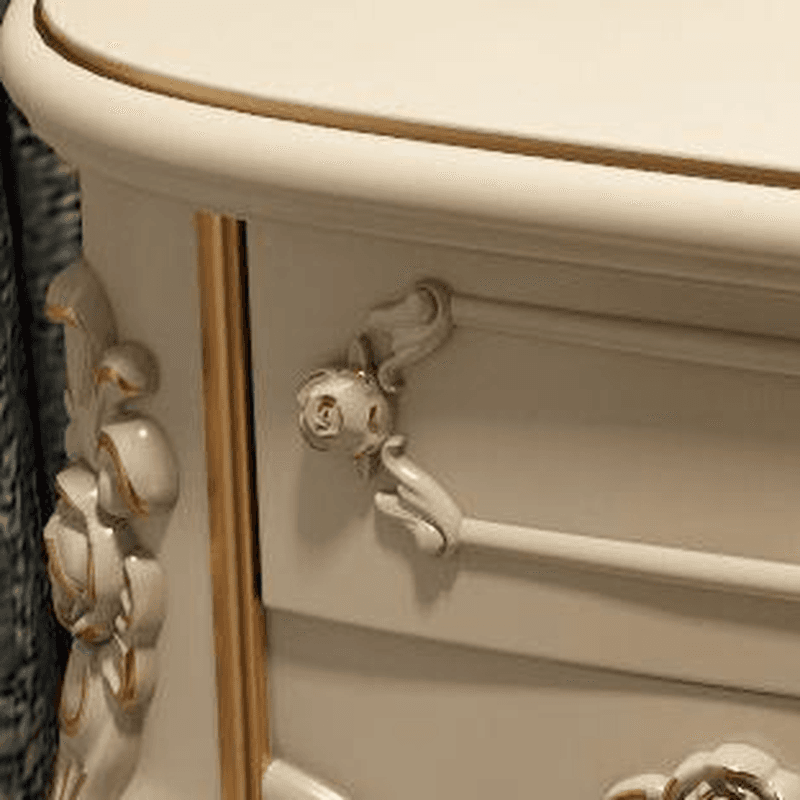 Standard/Small/Large Retro Cream Timber Vanity Set with Chair & Standing Mirror - image 3