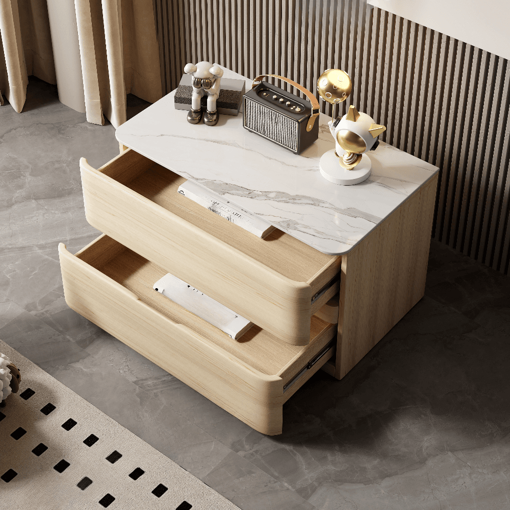 Artistic 2 Drawers Drawer Storage Bedside Table - image 10