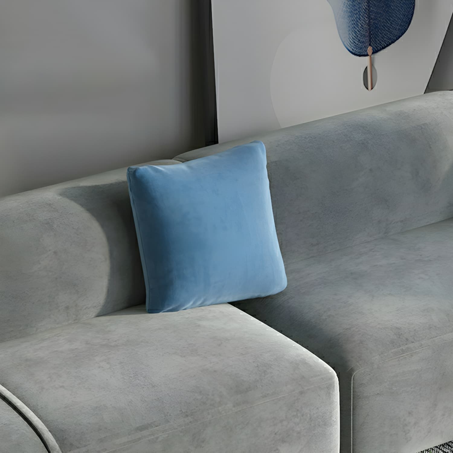 Flannel Upholstered Sectional Sofa in 2 Piece Set - Cozy, Stylish and Comfortable - image 8