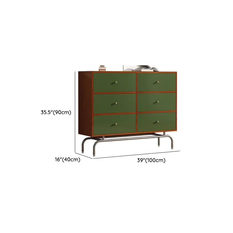 Cocoa Simple Manufactured Wood Console Dresser with 6 or 9 Drawers in Horizontal or Vertical Orientation - image 14