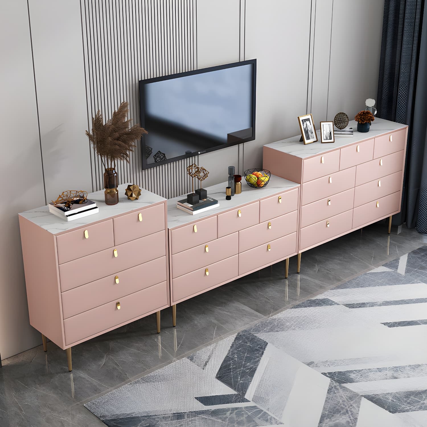 15.6-inch W Storage Chest Classic Glam Dresser with 5/6/7/9 Drawers - image 11