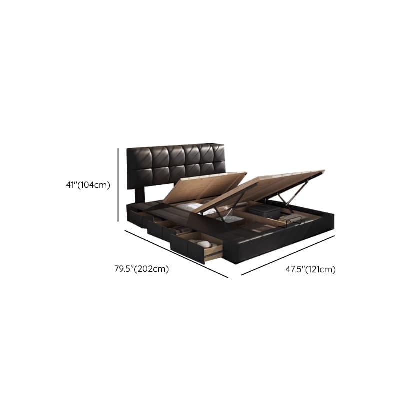 Solid Color Storage Bed/Platform Bed with 3 Storage Boxes, Pine Wood Frame, and Button-tufted Design for Living Room - image 20