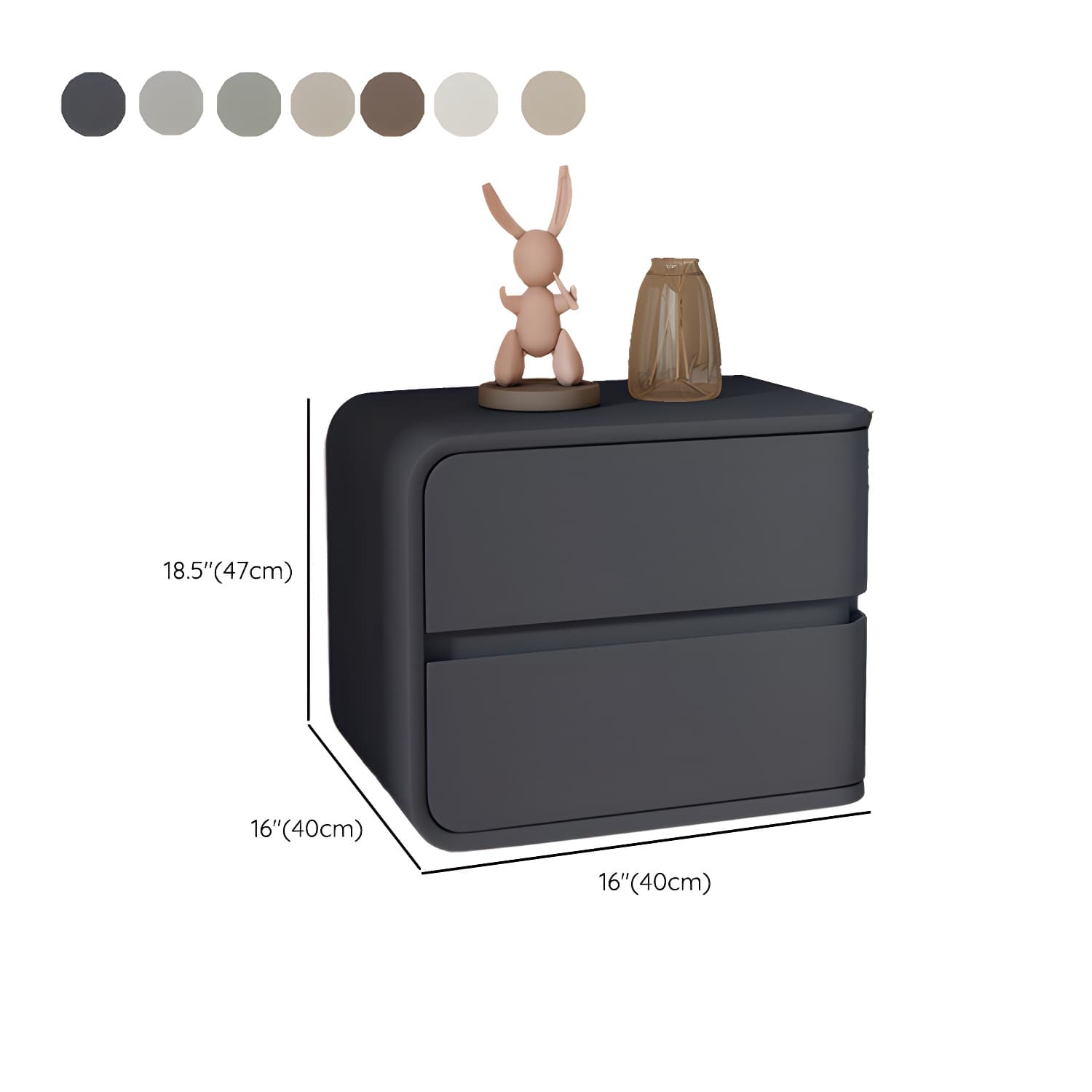 Scandinavian Pine Accent Table Nightstand Drawers Included with Legs - image 17