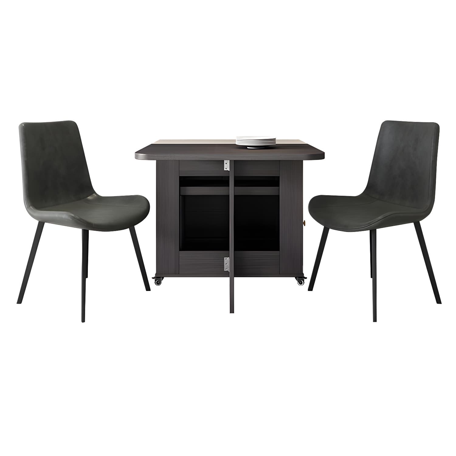 3/5/7 Pieces Modern Folding Solid Wood Multi Purpose Dining Set for Home - image 4