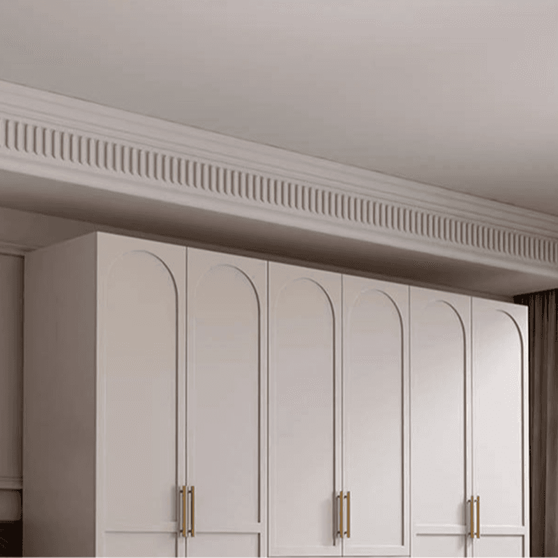Chalk Minimalist Laminate Cabinet Armoire with 3-Drawer, Interior Shelves, and Clothing Rod - image 3