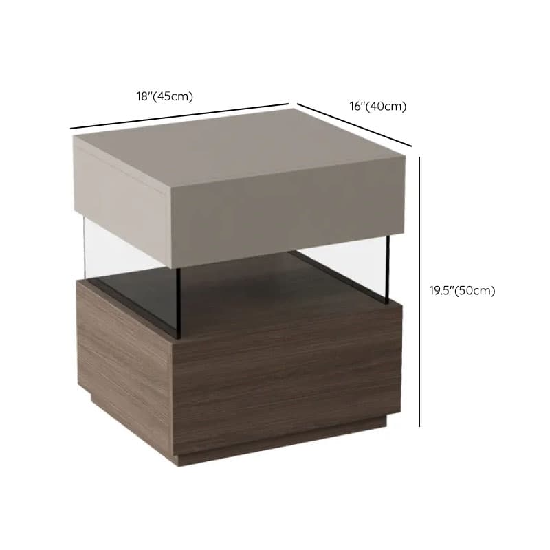 Modish Nightstand With Drawer Organization Featuring 2 Drawers, 1 Shelf, and Lumber Countertop - image 22