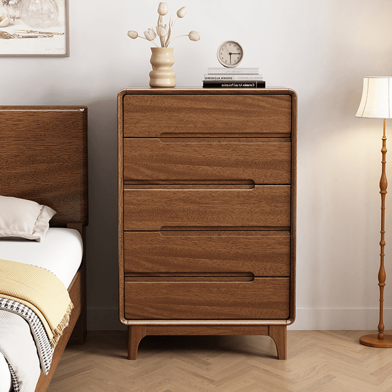 Trendy Walnut Wood Lingerie Chest/Bachelor Chest with 5/4/3 Drawers in Vertical/Horizontal Orientation - image 7