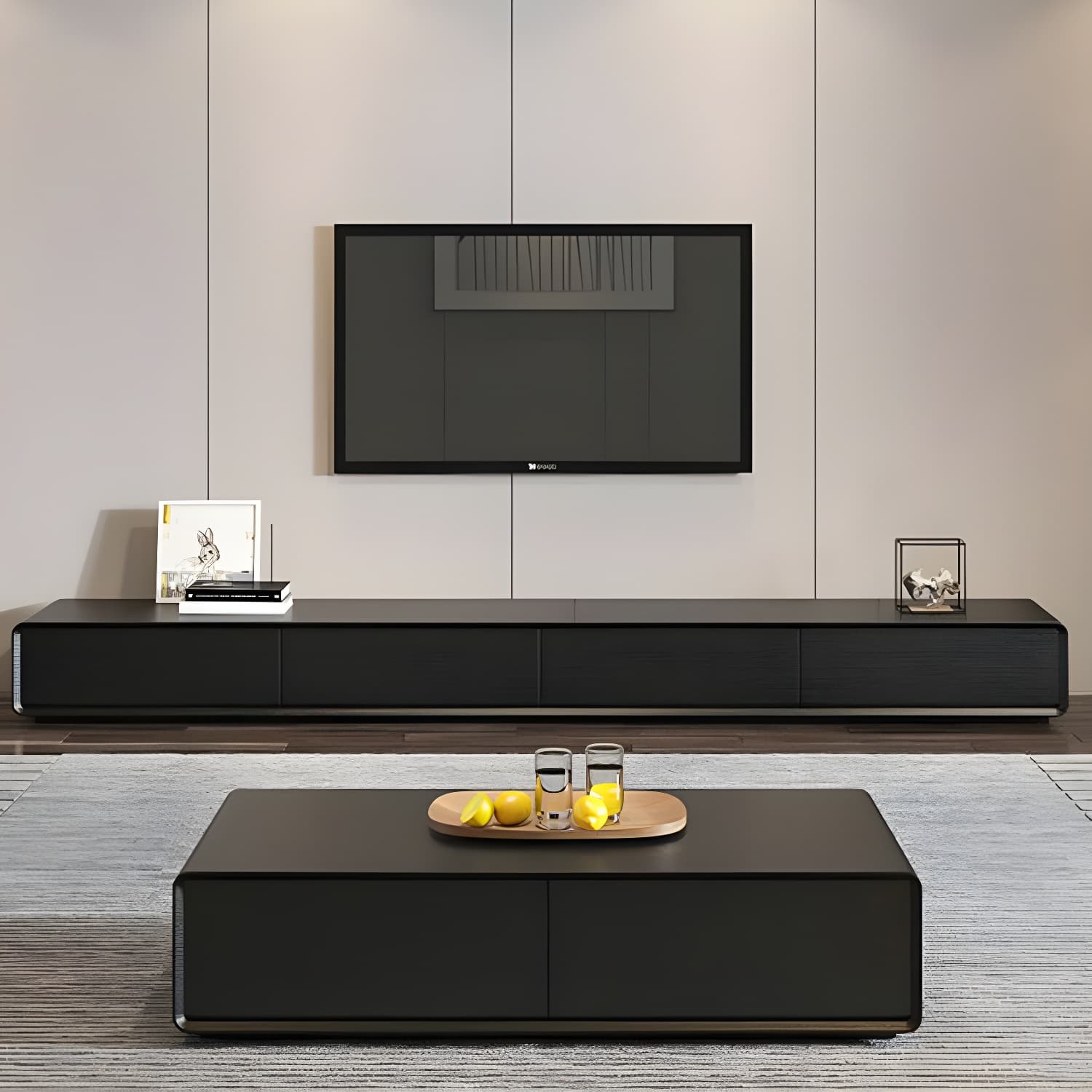 Modern Wood Coffee Table with Drawers - Rectangular Shape and Storage Included - image 16