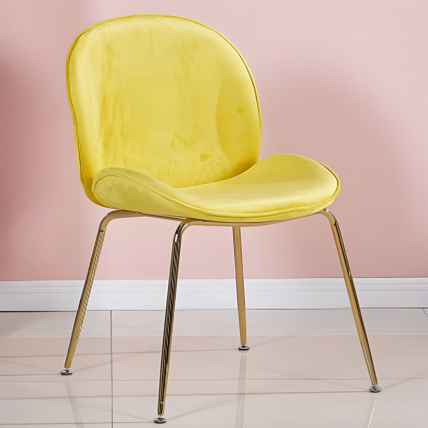Metal Scandinavian Restaurant Side Chair Matte Finish Wingback Dining Chair - image 11