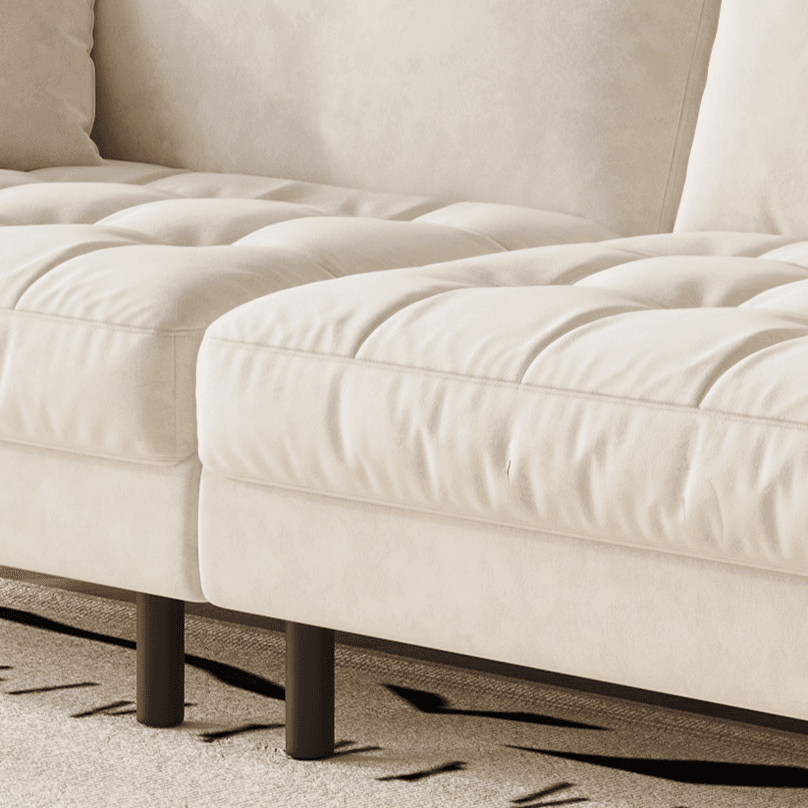 Tear Resistant Standard Sofa with Pu Upholstery in Grey/Light Green/Auburn - image 16