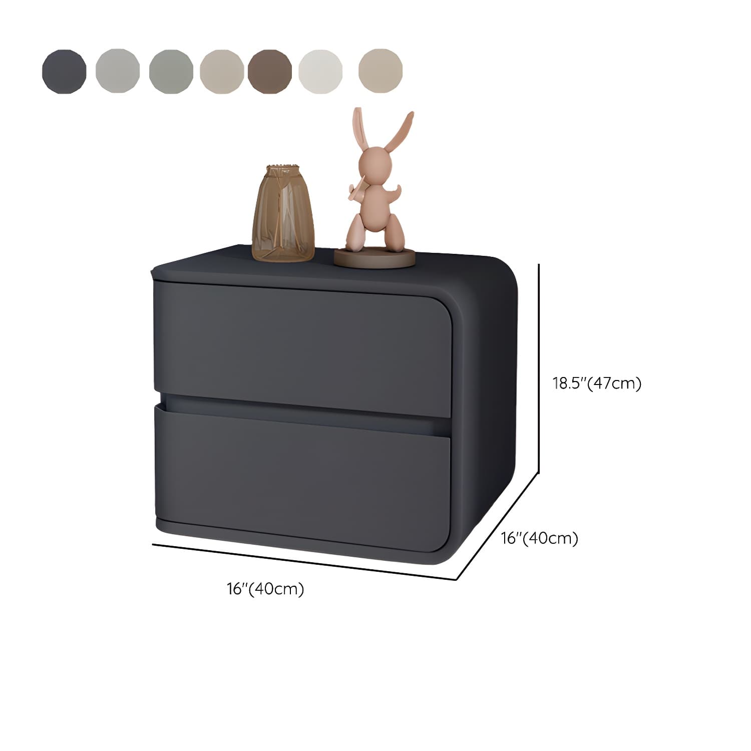 Scandinavian Pine Accent Table Nightstand Drawers Included with Legs - image 20