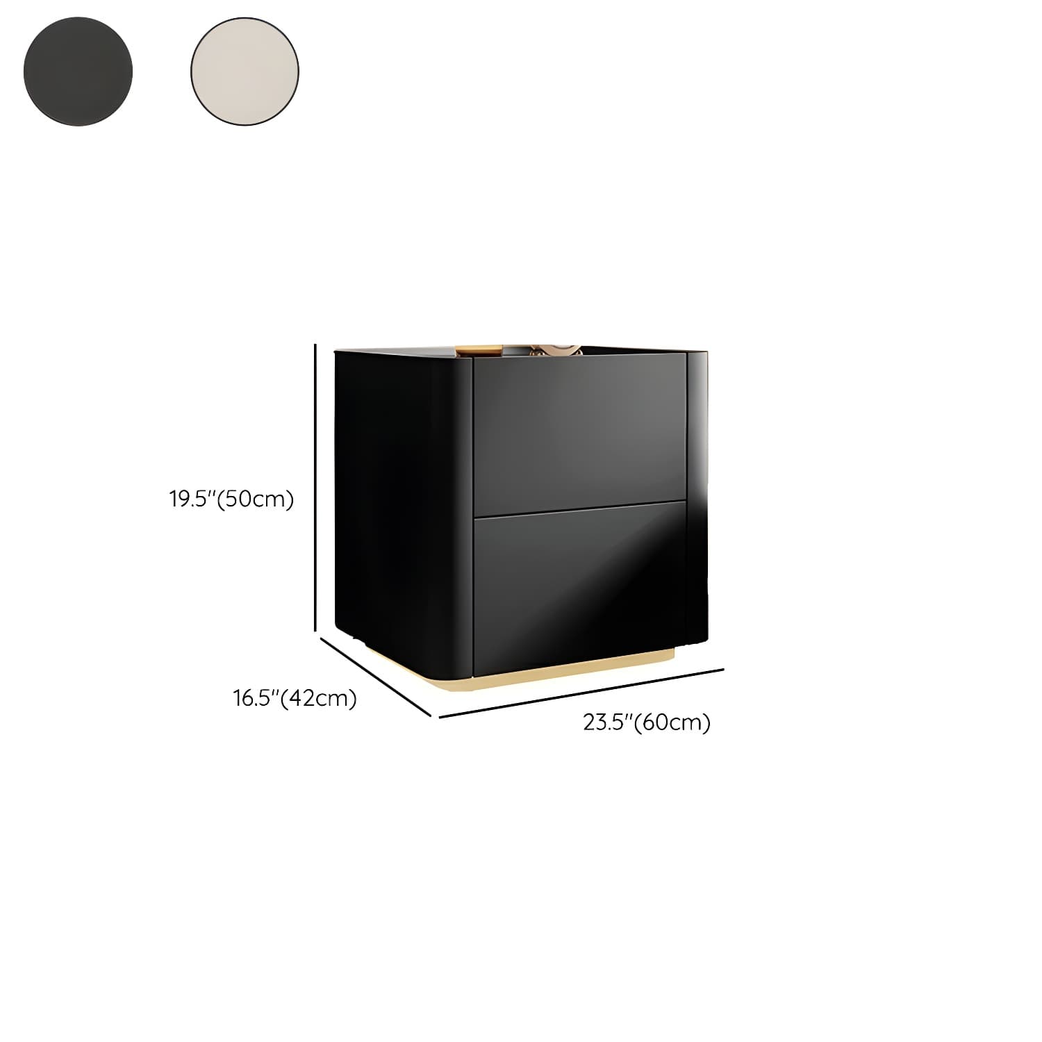 Modern Stylish Wood Nightstand Drawer Storage Petite Under 23 Inches Tall for Elegant Bedroom Decor - image 15
