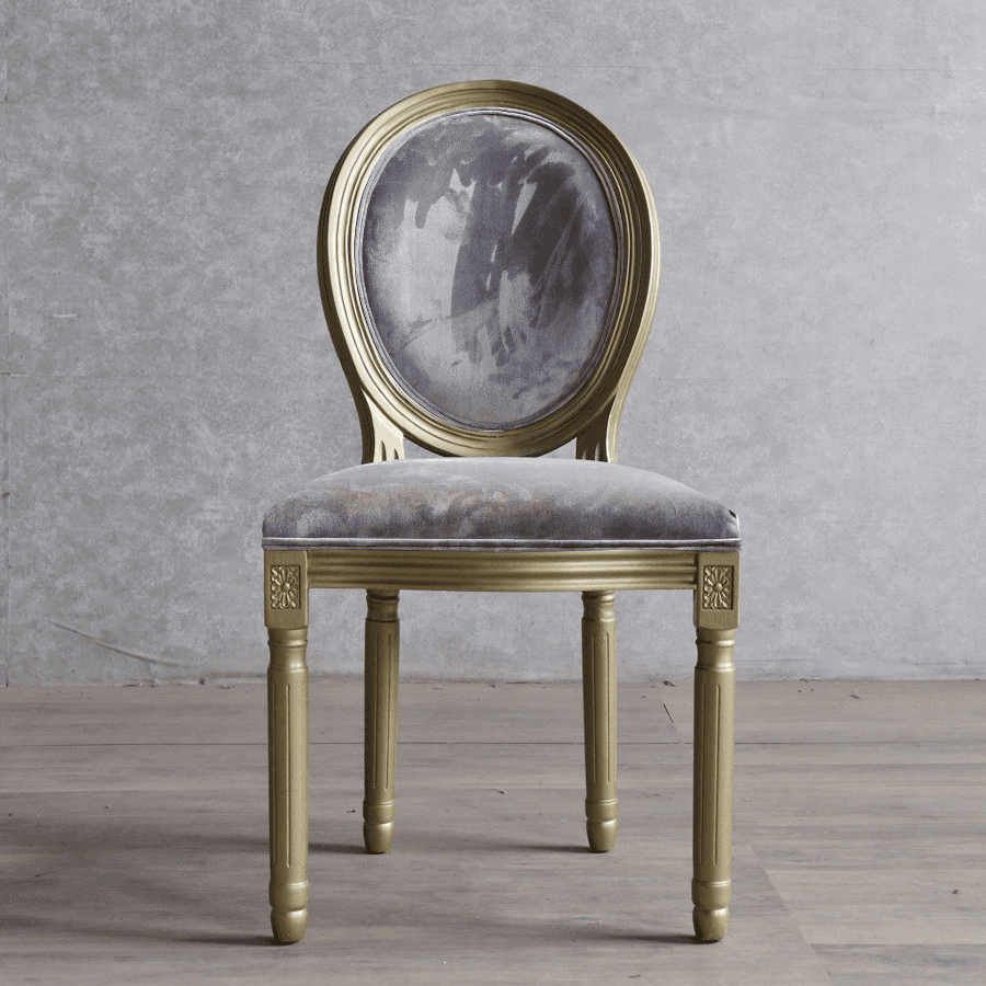 Golden Legged King Louis Back Armless Chair for Dining Room, Outlined Frame with Foot Pads, Steady and Stable - image 10