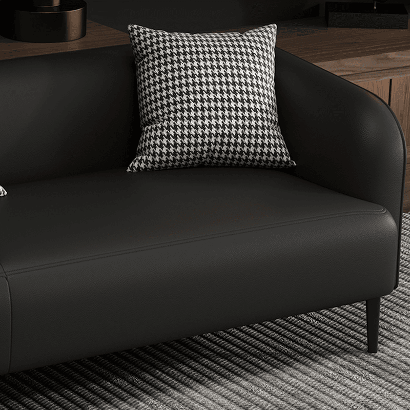 Drawing Room Standard Sofa in Pu Leather with Dark Gray/Sage/Amber Color and Armrest - image 11