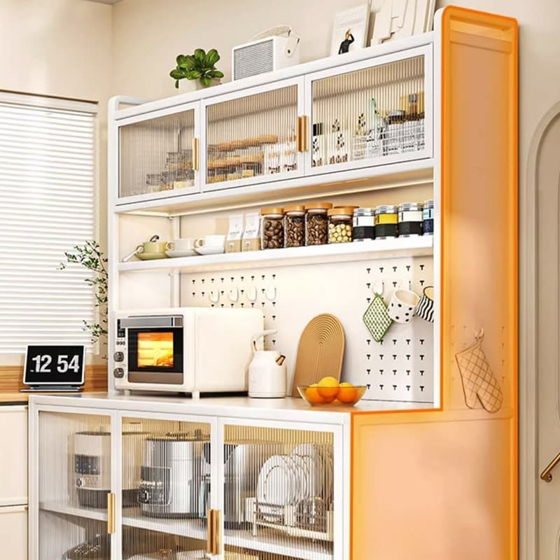 Modern Steel Sideboard Standard-Sized Open Storage Non-Adjustable Shelves - image 6
