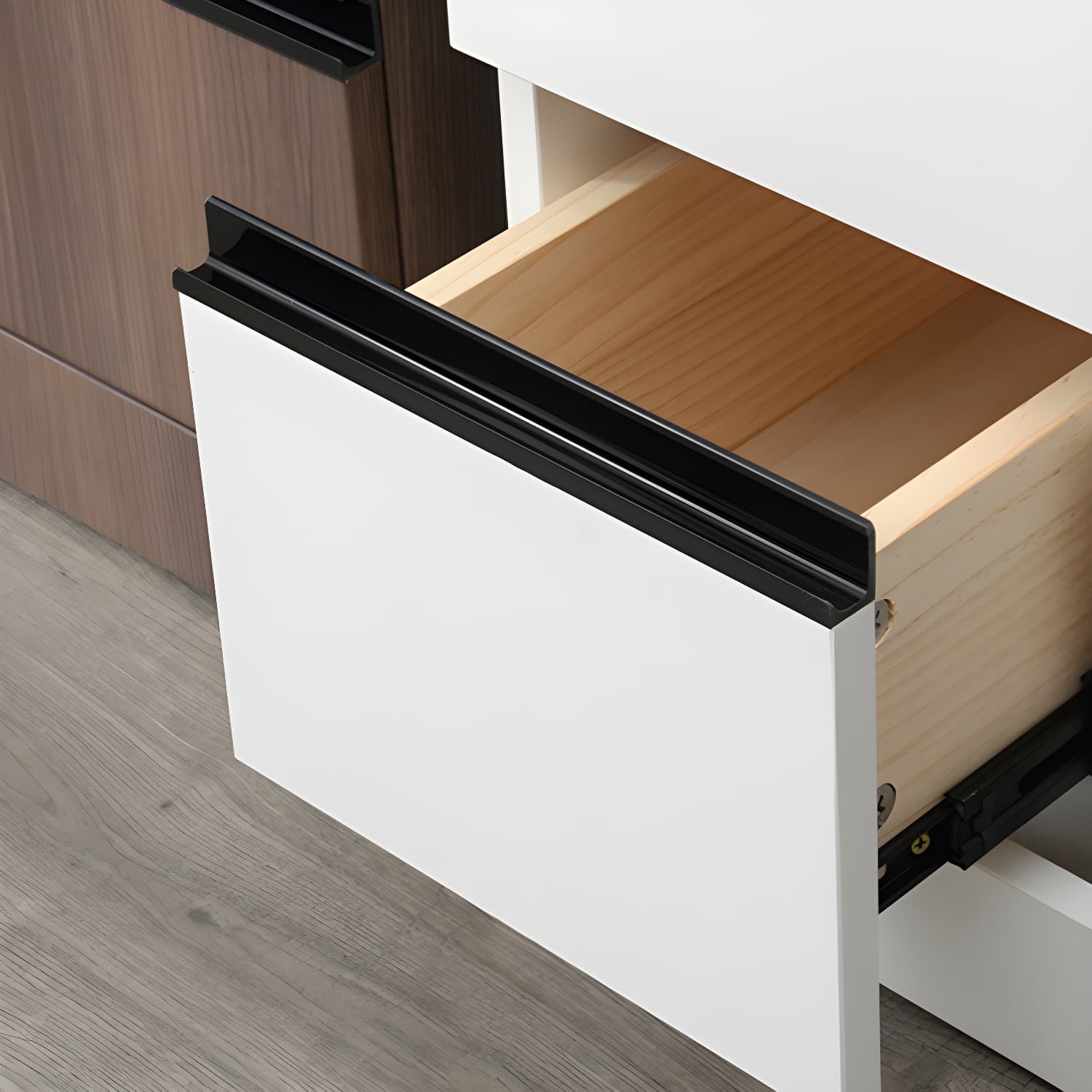 Scandinavian Accent Table Nightstand 25.5" Tall with 2 Drawers - image 18