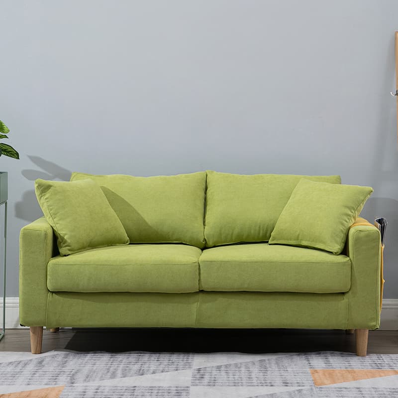 Contemporary Beige/Khaki/Gray Solid Color Standard Sofa with Storage, Wide Pillow Back and Square Arm - image 11