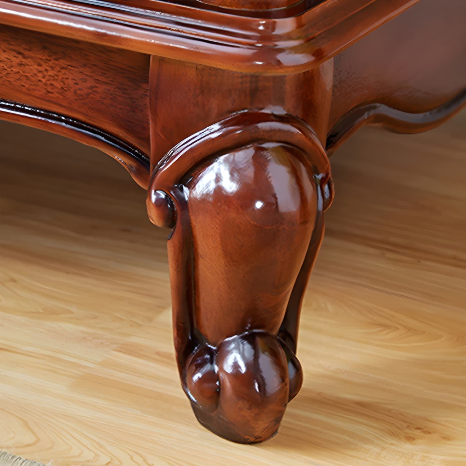 Brown Wooden TV Stand Console Traditional Style Home TV Cabinet with Drawers - image 6