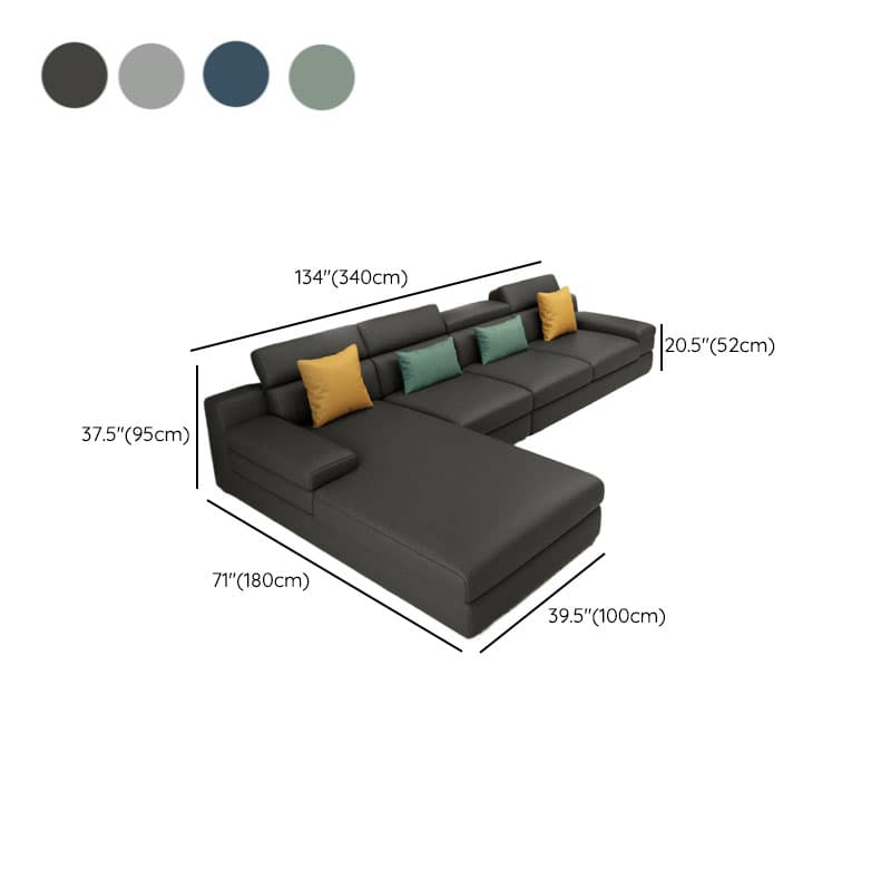 L-Shape Sofa Chaise with Left Hand Facing Orientation, Standard Foam Seat, Adjustable Headrest, and Concealed Support - image 16