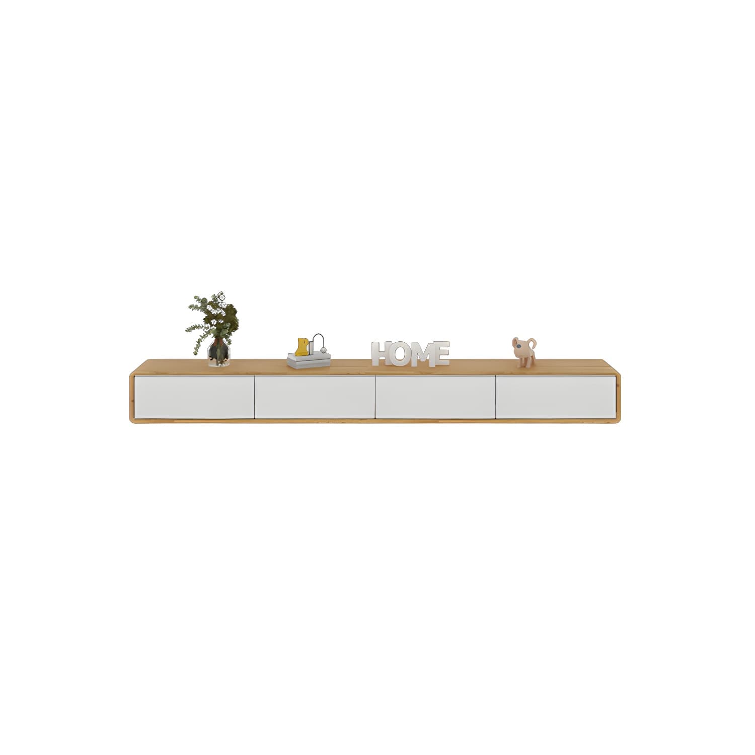 Modern Floating 2-Drawer TV Cabinet with Cable Management for Living Room - image 11