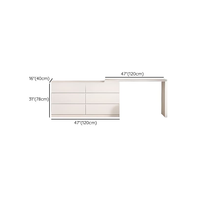 Chalk Art Deco Wood Vanity Set, Large Length - image 8