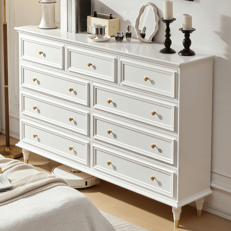 Trendy Natural Wood Console Dresser with 9/7/6 Drawers in Horizontal/Vertical Orientation - image 3