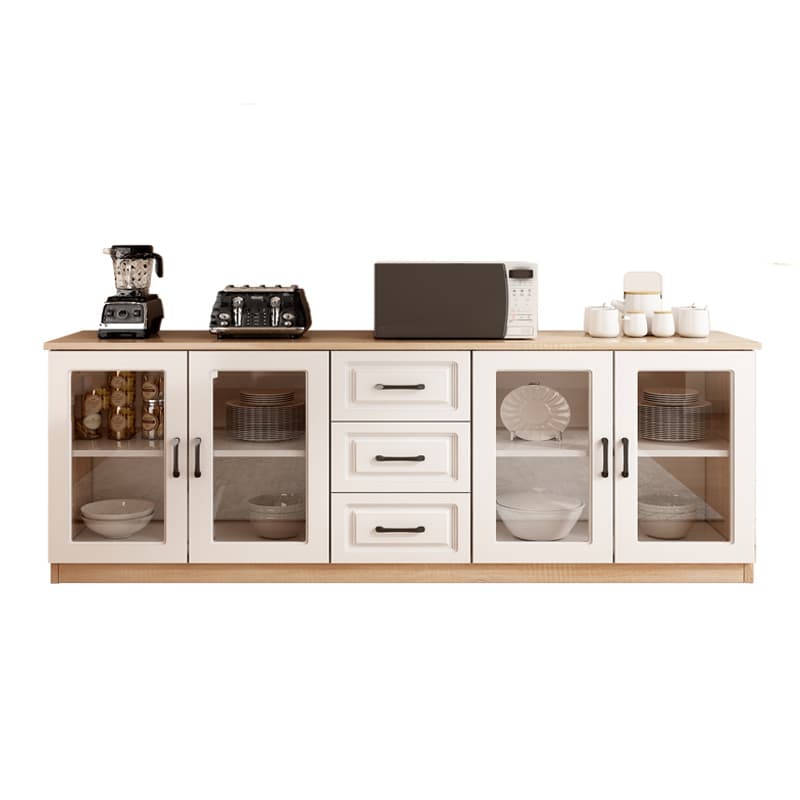 Modern Wood Buffet Cabinet with Glass Doors and Shelves - Full Assembly Needed - image 8