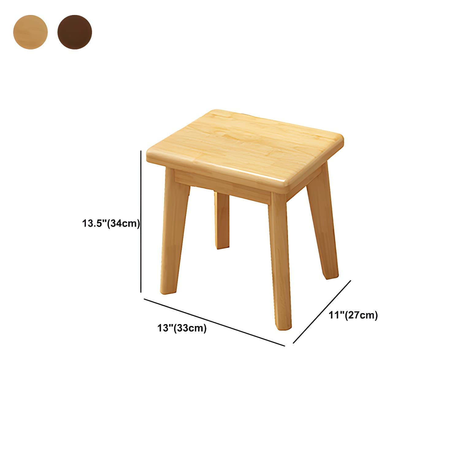 Solid Wood 1/4-Drawer Vanity Makeup Table with Mirror and Stool - 17.72" D - image 21